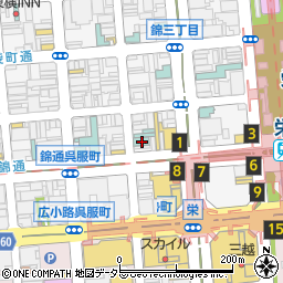 ぱちぱち屋錦通店周辺の地図