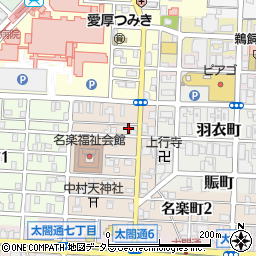愛知県名古屋市中村区名楽町5丁目周辺の地図