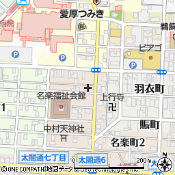 愛知県名古屋市中村区名楽町5丁目周辺の地図