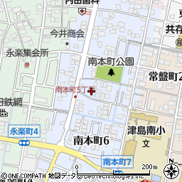 愛知県津島市南本町5丁目56周辺の地図