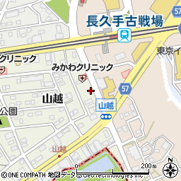愛知県長久手市山越306周辺の地図