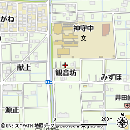 愛知県津島市百島町観音坊周辺の地図