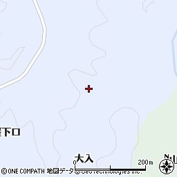 愛知県豊田市実栗町（大入）周辺の地図