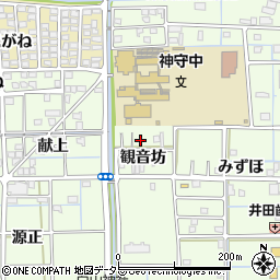 愛知県津島市百島町（観音坊）周辺の地図