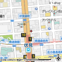 吉野家 伏見通錦店周辺の地図