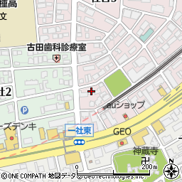 愛知県名古屋市名東区社台3丁目212周辺の地図