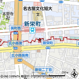 愛知県名古屋市東区葵1丁目22周辺の地図