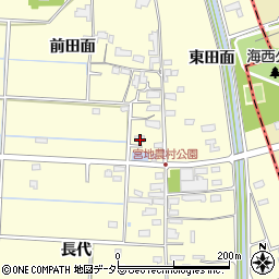 愛知県愛西市宮地町前田面22周辺の地図