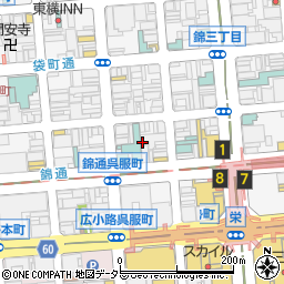 クラブ花苑錦店周辺の地図