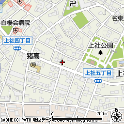 愛知県名古屋市名東区上社4丁目240周辺の地図