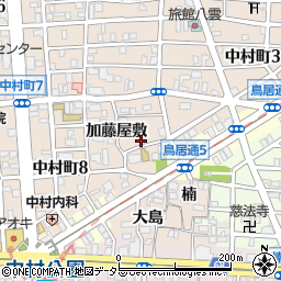 愛知県名古屋市中村区中村町加藤屋敷乙周辺の地図
