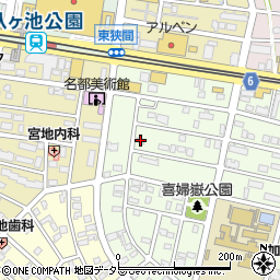 愛知県長久手市喜婦嶽1823周辺の地図