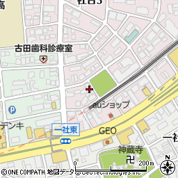 愛知県名古屋市名東区社台3丁目214周辺の地図