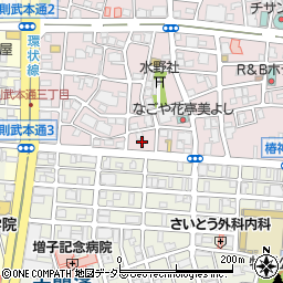愛知県名古屋市中村区則武2丁目23周辺の地図