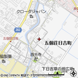 滋賀県東近江市五個荘日吉町周辺の地図
