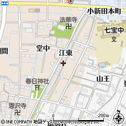 愛知県あま市七宝町下田江東周辺の地図
