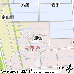 愛知県愛西市三和町北条周辺の地図
