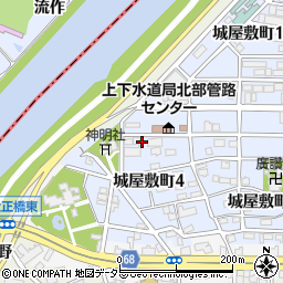 愛知県名古屋市中村区城屋敷町2丁目58周辺の地図