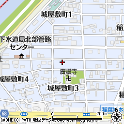 愛知県名古屋市中村区城屋敷町2丁目44周辺の地図