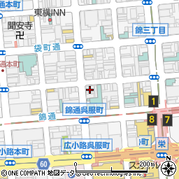 全席完全個室 名古屋地鶏 金鯱酒場 錦店周辺の地図