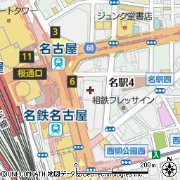 〒450-6228 愛知県名古屋市中村区名駅 ミッドランドスクエア（高層棟）（２８階）の地図