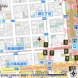 イノベーティブ・モダン中華 ヒルズラウンジ 栄錦店周辺の地図