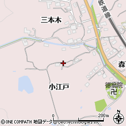 愛知県豊田市八草町小江戸周辺の地図