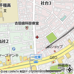 愛知県名古屋市名東区社台3丁目210周辺の地図