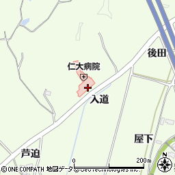 愛知県豊田市猿投町入道周辺の地図