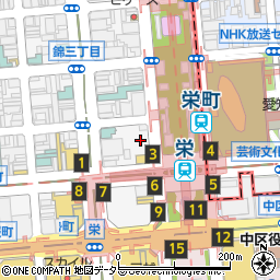 株式会社ユキオスタンプ　栄森の地下街北二番街周辺の地図