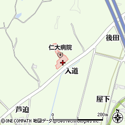 愛知県豊田市猿投町（入道）周辺の地図