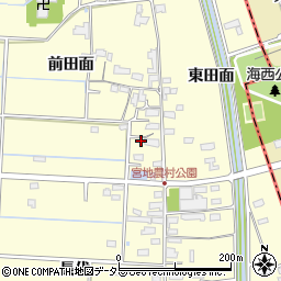 愛知県愛西市宮地町前田面21周辺の地図