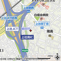 愛知県名古屋市名東区上社4丁目129周辺の地図