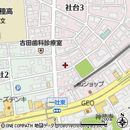 愛知県名古屋市名東区社台3丁目207周辺の地図