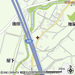 愛知県豊田市猿投町地家106-3周辺の地図