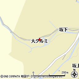 愛知県豊田市田茂平町大グルミ周辺の地図