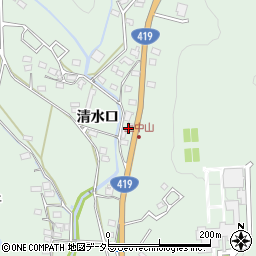 愛知県豊田市西中山町清水口周辺の地図