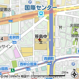 名古屋市役所　教育委員会笹島地域スポーツセンター周辺の地図