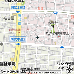 愛知県名古屋市中村区則武2丁目25周辺の地図