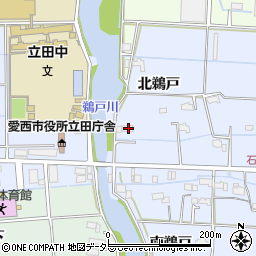 愛知県愛西市石田町北鵜戸85周辺の地図