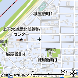 愛知県名古屋市中村区城屋敷町2丁目周辺の地図