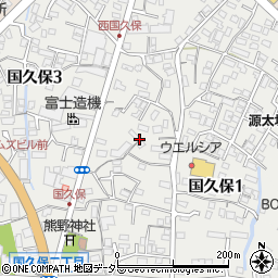 静岡県富士市国久保周辺の地図