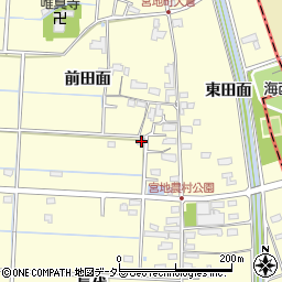 愛知県愛西市宮地町前田面87周辺の地図