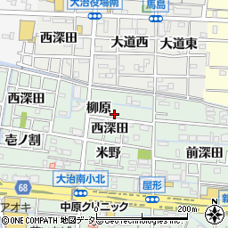 愛知県大治町（海部郡）三本木周辺の地図