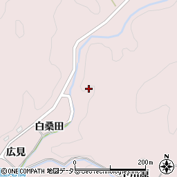 愛知県豊田市西樫尾町白桑田周辺の地図
