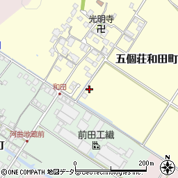 滋賀県東近江市五個荘和田町295周辺の地図