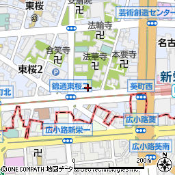 ローソン錦通東桜店周辺の地図