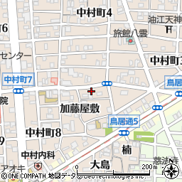 愛知県名古屋市中村区中村町加藤屋敷28周辺の地図