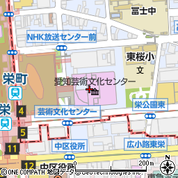 愛知芸術文化センター周辺の地図