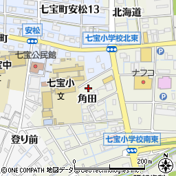 愛知県あま市七宝町桂角田8周辺の地図